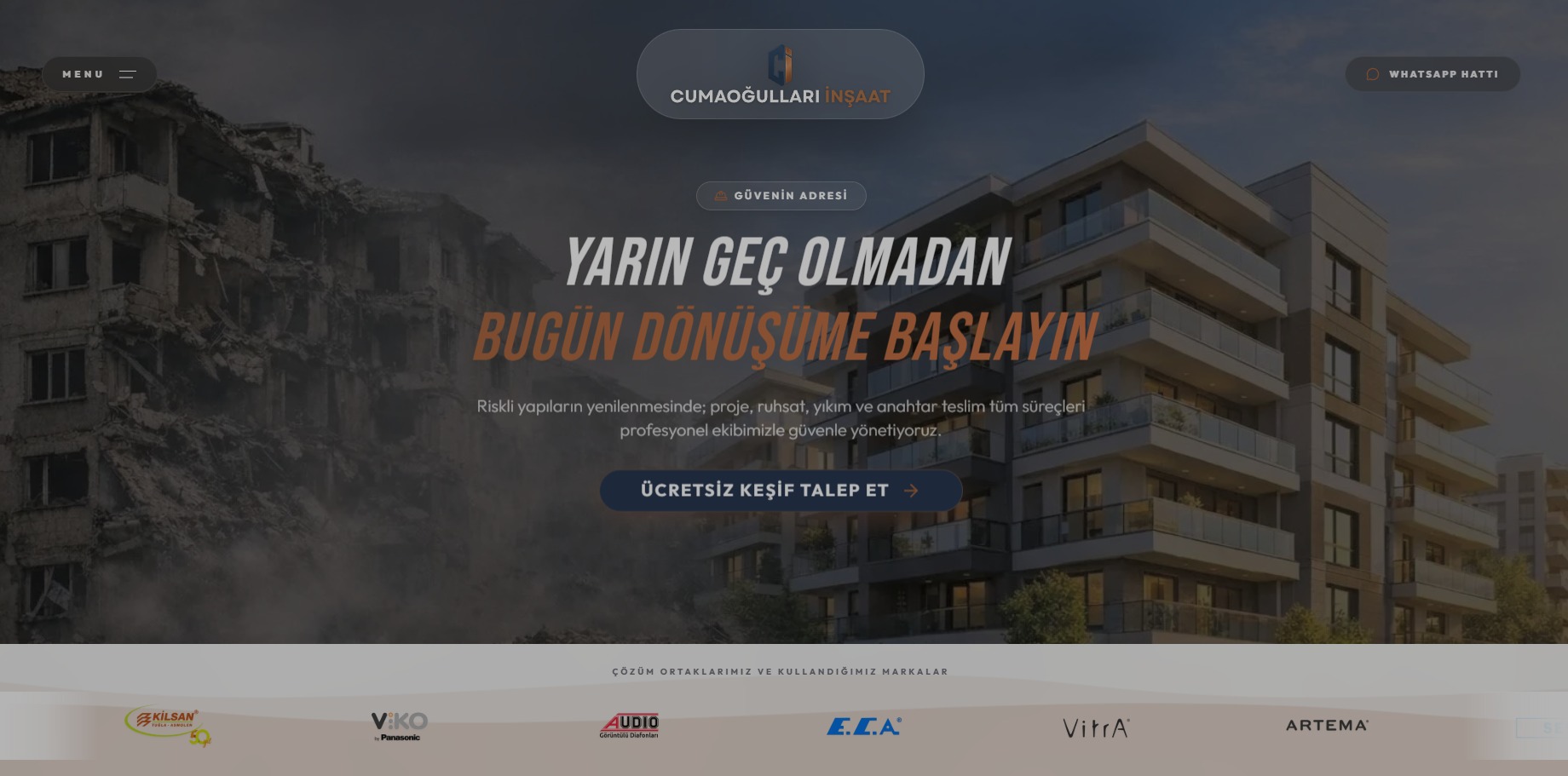 cumaogullarinşaat.com — masaüstü görünüm
